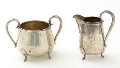Lot 894 - Danish silver jug and bowl, by Jensen