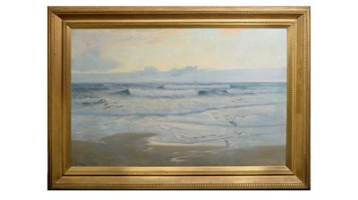 Lot 1101 - Edmund G. Fuller - Golden Hour Sunset and Seashore | oil