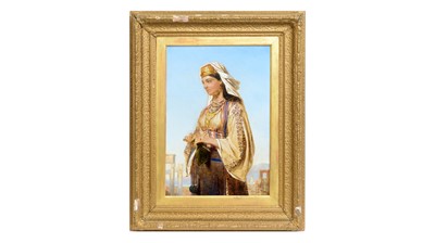 Lot 1075 - After Émile Vernet-Lecomte - A Greek Beauty | oil