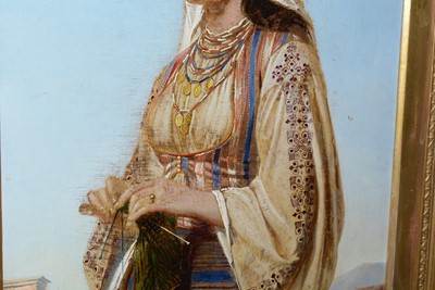 Lot 1075 - After Émile Vernet-Lecomte - A Greek Beauty | oil