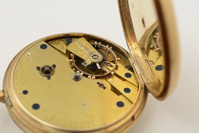 Lot 581 - John Campbell, Liverpool: an 18ct yellow gold-cased open-faced pocket watch