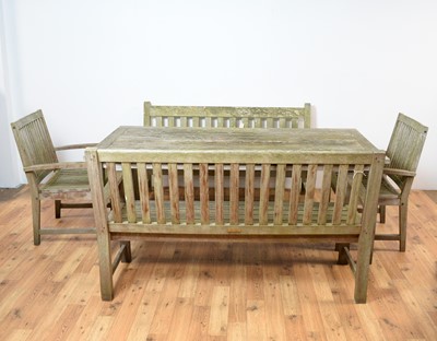 Lot 39 - A collection of 20th Century teak garden furniture