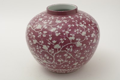 Lot 720 - Chinese plum glazed vase