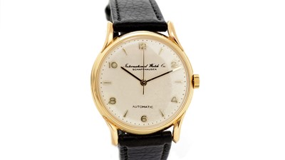 Lot 626 - International Watch Co (IWC): an 18ct yellow gold-cased automatic wristwatch