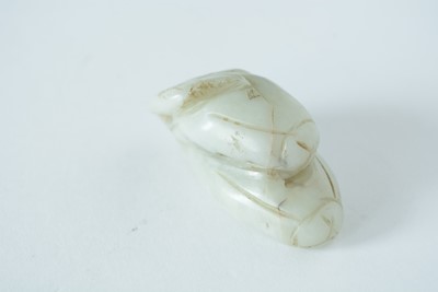 Lot 788 - Jade pebble carving of peaches, Jadeite carving Dragon
