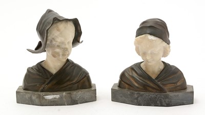 Lot 1287 - G. Moerlin, German (fl early 20th Century): a pair of busts