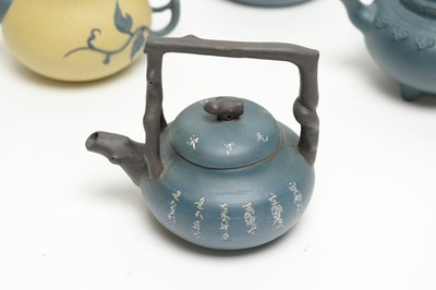 Lot 723 - Seven Chinese stoneware teapots