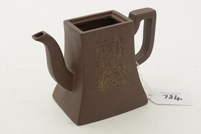 Lot 724 - Five Chinese stoneware teapots
