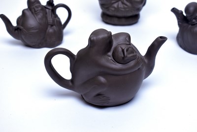Lot 725 - Four Chinese Yixing style teapots