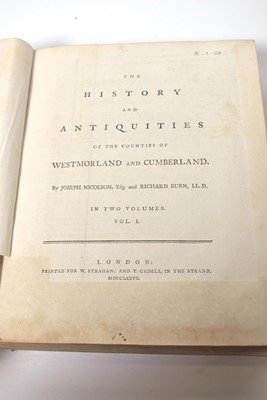 Lot 675 - Nicholson's and Burn's History of Westmorland and Cumberland