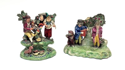 Lot 828 - Staffordshire bear dancing group, another group