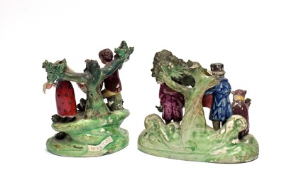 Lot 828 - Staffordshire bear dancing group, another group