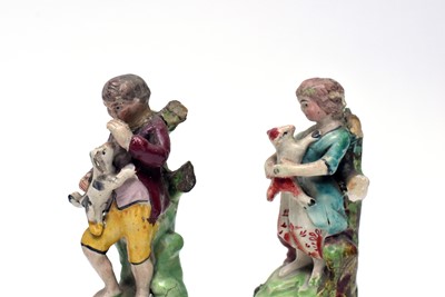 Lot 829 - Six Staffordshire pearlware figures