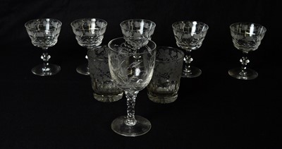 Lot 922 - Two tumblers, champagne glasses and another