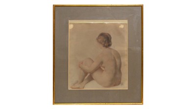 Lot 737 - A. Tait - Seated Nude | pastel