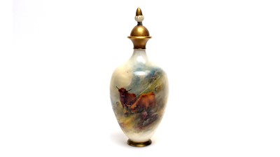 Lot 866 - Royal Worcester vase by Harry Stinton A/F