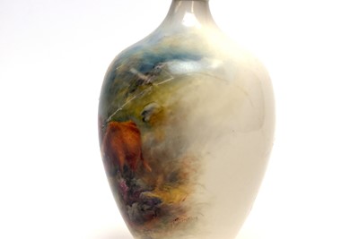 Lot 866 - Royal Worcester vase by Harry Stinton A/F