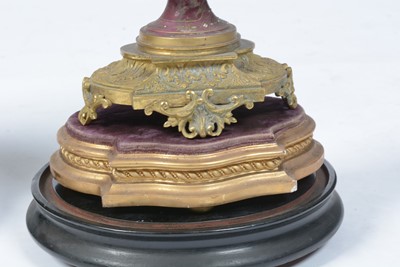 Lot 1256 - Japy Freres, A late 19th Century French gilt metal & pink garniture  mantel clock