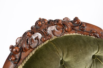 Lot 1334 - A Victorian walnut Harlequin nine-piece salon suite