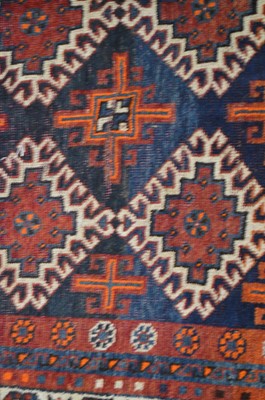 Lot 77 - An early 20th Century Luri carpet