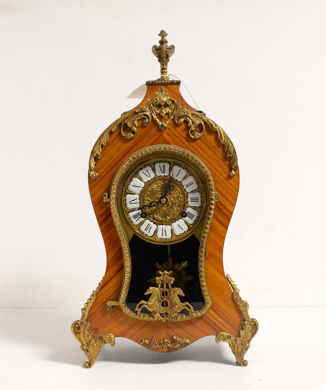 Lot 306 - A Continental Louis XIV-style gilt metal mounted mantle clock