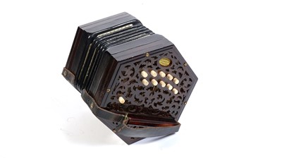 Lot 708 - Lachenal 20 button Anglo system concertina