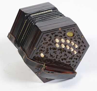 Lot 708 - Lachenal 20 button Anglo system concertina