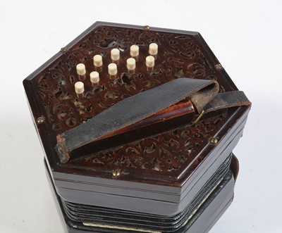 Lot 708 - Lachenal 20 button Anglo system concertina