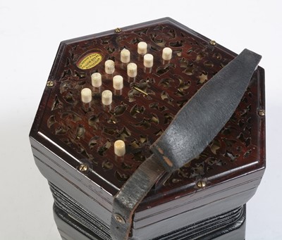 Lot 708 - Lachenal 20 button Anglo system concertina