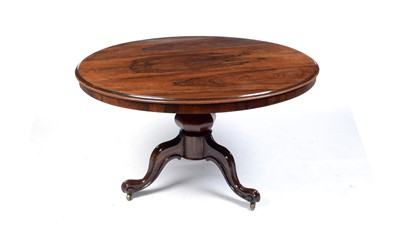 Lot 1353 - A Victorian rosewood tilt-action dining table