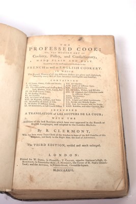 Lot 653 - Clermont's The Professed Cook or The Modern Art of Cookery, Pastry, and Confectionary