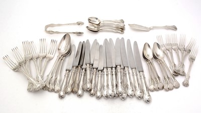 Lot 280 - A part service of silver flatware and cutlery