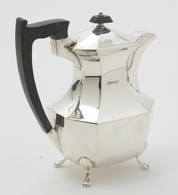 Lot 17 - An Elizabeth II silver four-piece tea service