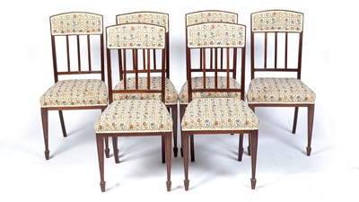 Lot 1312 - A set of six Edwardian mahogany dining chairs