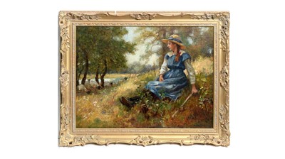 Lot 1125 - William Kay Blacklock - The Young Shepherdess | oil