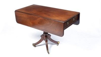 Lot 1315 - A late Georgian mahogany Pembroke tea table
