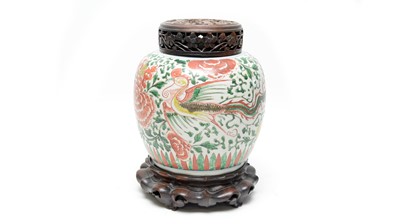 Lot 728 - Chinese Wucai ginger jar