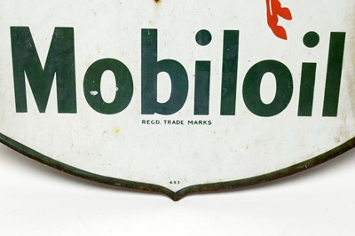 Lot 720 - Mobiloil enamel  advertising sign