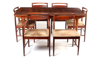 Lot 1420 - McIntosh of Kirkcaldy: A retro vintage mid 20th Century extending dining table and chairs