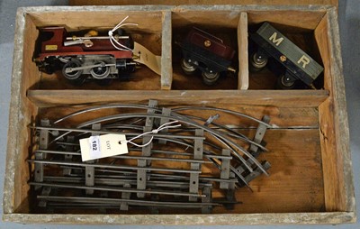 Lot 182 - A Hornby Meccano 0-4-0 clockwork 0 gauge locomotive and tender