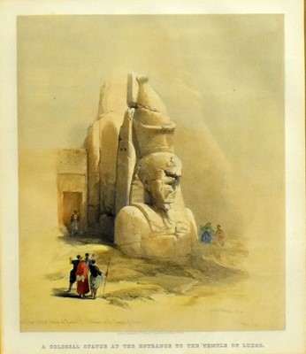Lot 716 - David Roberts RA RBA - Views of Egyptian ruins at Luxor and Karnack | hand-coloured lithographs