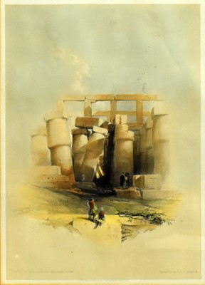 Lot 716 - David Roberts RA RBA - Views of Egyptian ruins at Luxor and Karnack | hand-coloured lithographs