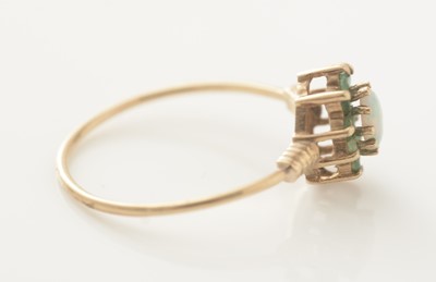 Lot 742 - Two opal cluster rings