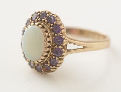 Lot 742 - Two opal cluster rings