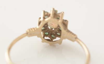 Lot 742 - Two opal cluster rings