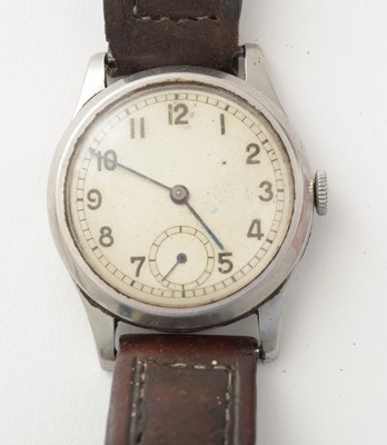 Lot 745 - Two steel and one gold cased wristwatch
