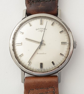 Lot 745 - Two steel and one gold cased wristwatch