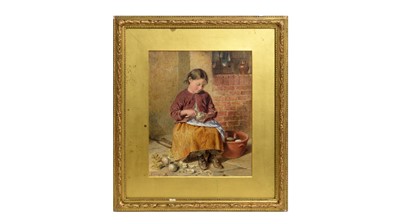 Lot 1038 - William Hemsley - For the Broth | watercolour