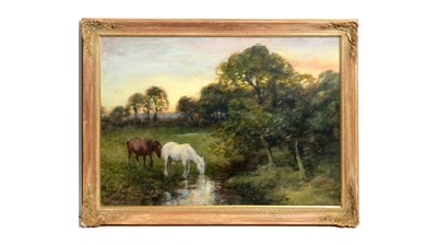 Lot 1096 - David Thomas Robertson - Horses In the Waning Light | watercolour