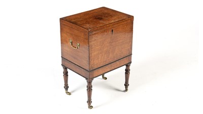 Lot 1353 - A Georgian mahogany work box